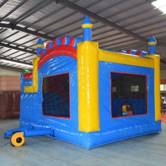 castle moon bounce house w/ slide