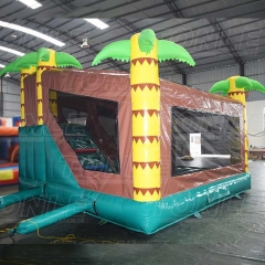 jungle monkey inflatable bounce house jump castle slide combo for sale
