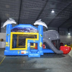 dolphin bounce house w/ slide