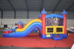 inflatable jumping castle w/ waterslide
