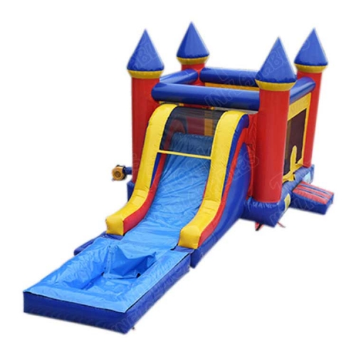 castle bounce house w/ wet dry slide