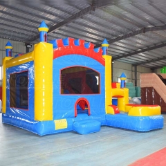 castle moon bounce house w/ slide