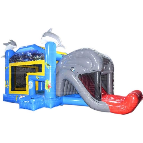 dolphin bounce house w/ slide