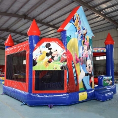 inflatable mickey mouse theme bounce house jumper castle with slide