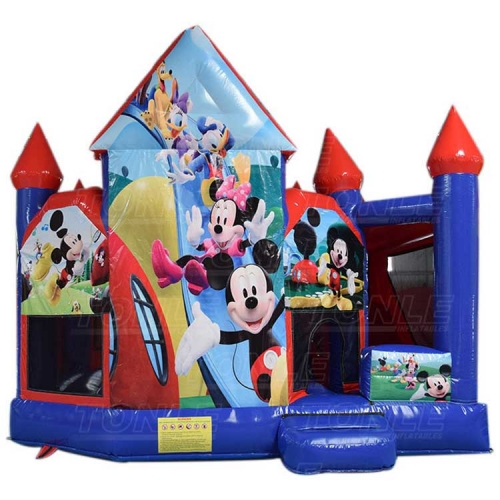 mickey mouse inflatable bouncer w/ slide