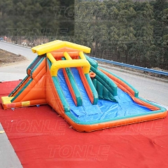 backyard water park inflatable splash pool slide