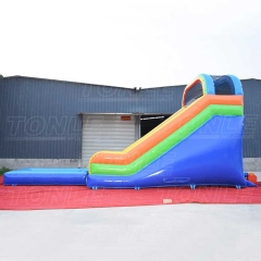 water slide with pool