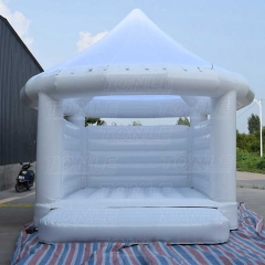 white wedding bouncy castle