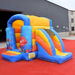 clown fish bouncy castle slide combo