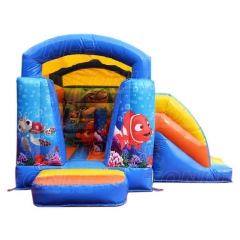 clown fish bouncy castle slide combo