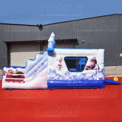 frozen bouncy castle with slide