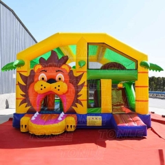 lion bouncy castle slide combo