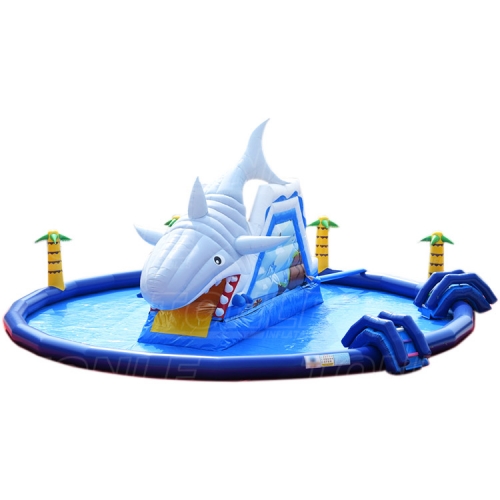 shark inflatable water pool park