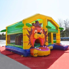 lion bouncy castle slide combo