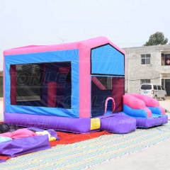 commercial outdoor inflatable bounce house with slide bouncer castle slide combo for sale