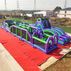 U-turn giant inflatable obstacle course