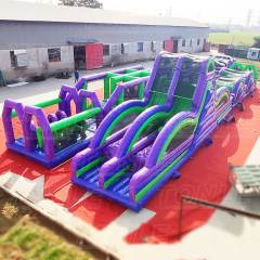 U-turn giant inflatable obstacle course
