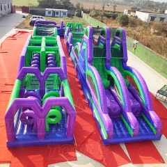 U-turn giant inflatable obstacle course