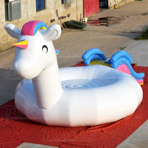 giant inflatable unicorn trampoline w/ slide