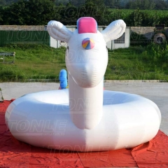 giant inflatable unicorn trampoline w/ slide
