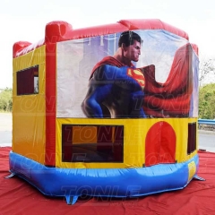 Inflatable moonwalk air bounce house castle w/ superman banner