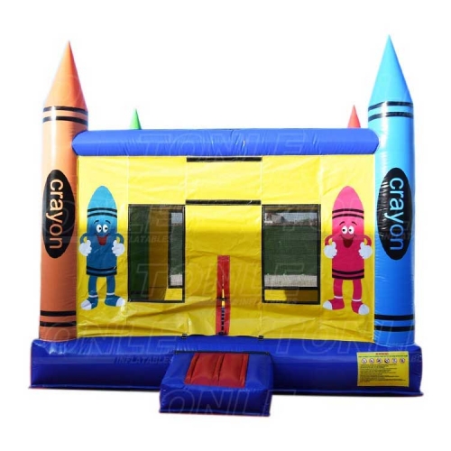 crayon inflatable moonwalk