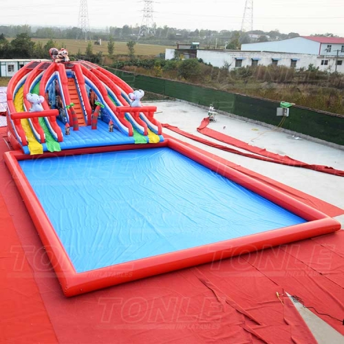 inflatable playground on water