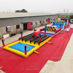 pirate inflatable obstacle course on water