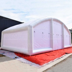 white inflatable car cover tent