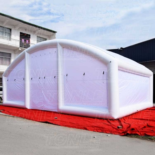 white inflatable car cover tent