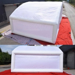 white inflatable car cover tent