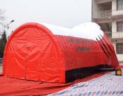 shark inflatable mascot tunnel