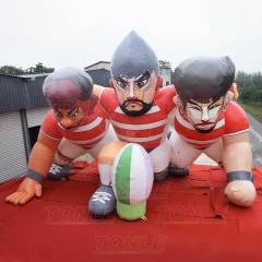 giant inflatable rugby player