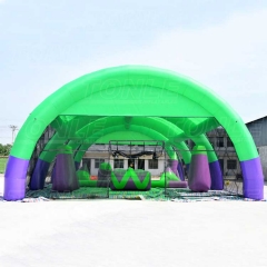 green inflatable paintball bunker tent