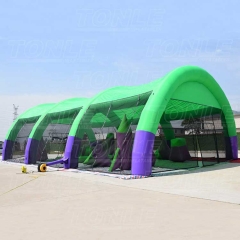 green inflatable paintball bunker tent