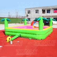 palm tree inflatable foam pit