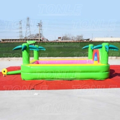 palm tree inflatable foam pit