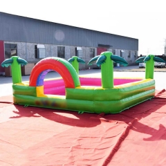 palm tree inflatable foam pit