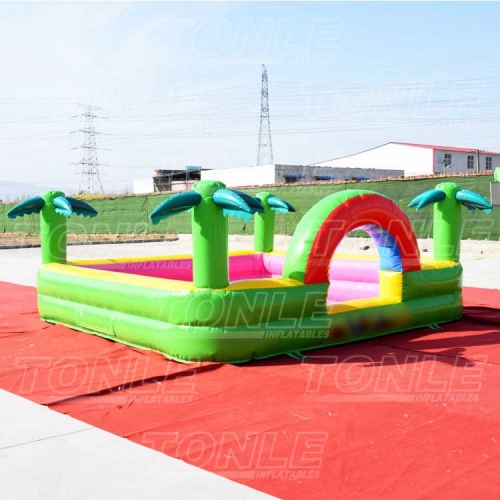 palm tree inflatable foam pit