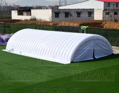 white inflatable water pool tent