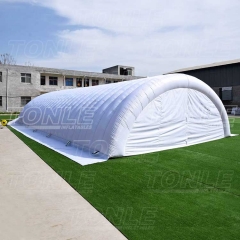 white inflatable water pool tent