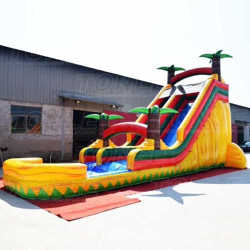 tropical jungle inflatable water slide