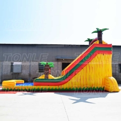 tropical jungle inflatable water slide