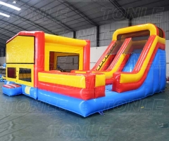 module bounce house with slide