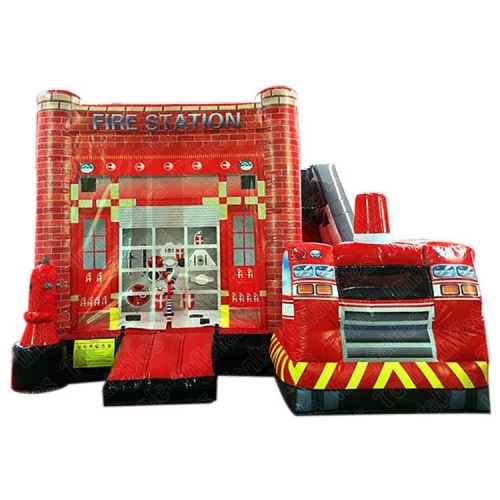 fire station bouncer slide combo