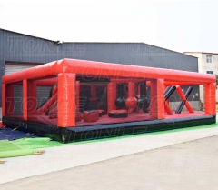 customized red and black small inflatable ninja jumping castle playground for sale