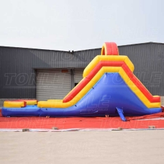 double lane back inflatable water slide