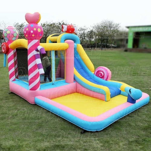 custom cheap inflatable oxford cloth candy bounce house jumping castle