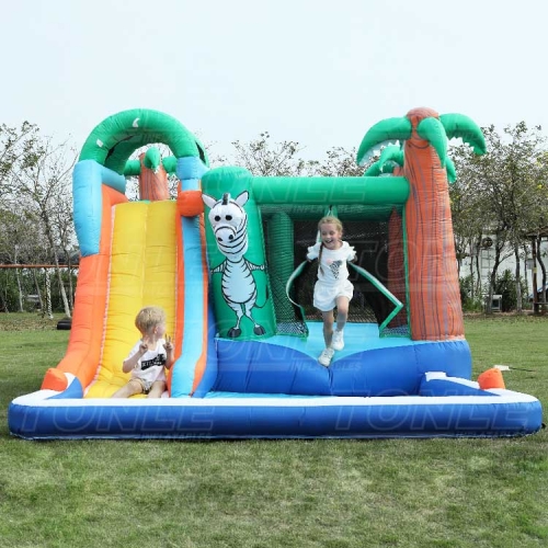oxford cloth forest jungle moonwalk jumper bouncy jump castle inflatable bouncer commercial bounce house