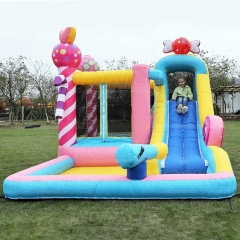 custom cheap inflatable oxford cloth candy bounce house jumping castle